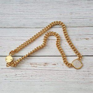 AUTHENTIC LOUIS VUITTON ID CHAIN NECKLACE GOLD